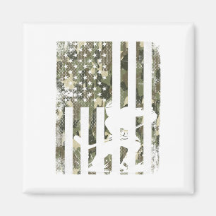 Ice Hockey Camouflage Usa Flag Hockey Player Hocke Magnet