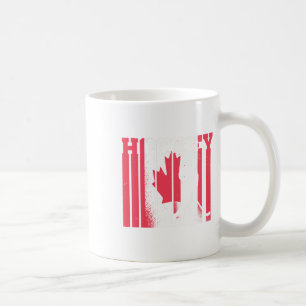 Ice Hockey Canadian Player Canada Flag Hockey Coffee Mug