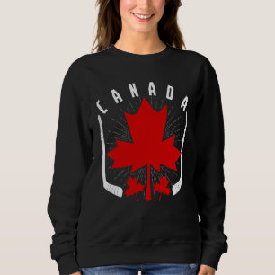 Ice Hockey Canadian Pride Maple Leaf Country Canad Sweatshirt