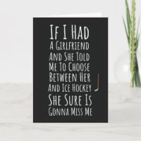 Ice Hockey Cards For Him Men Boy Sport Player Fan