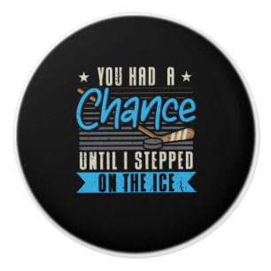 Ice Hockey Ceramic Knob
