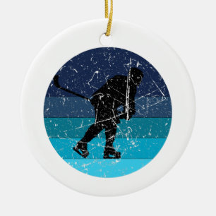 Ice Hockey Ceramic Ornament