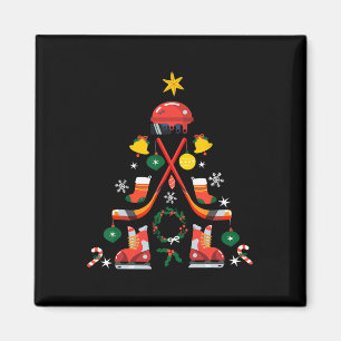 Ice Hockey Christmas Ornament Tree Ice Hockey Xmas Magnet
