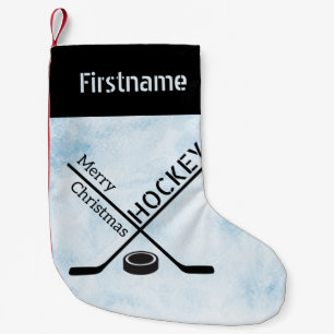 Ice hockey Christmas stocking - Blue ice sticks