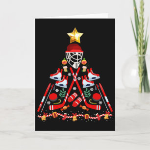 Ice Hockey Christmas Tree Fun Xmas Pjs Player Spor Card