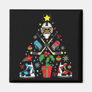 Ice Hockey Christmas Tree Ornaments Fun Xmas  Magnet