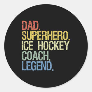 ice hockey coach  classic round sticker