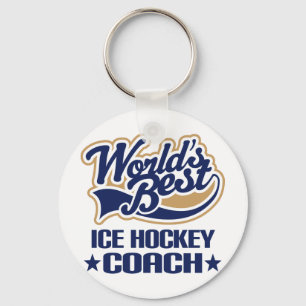 Ice Hockey Coach Gift Key Ring