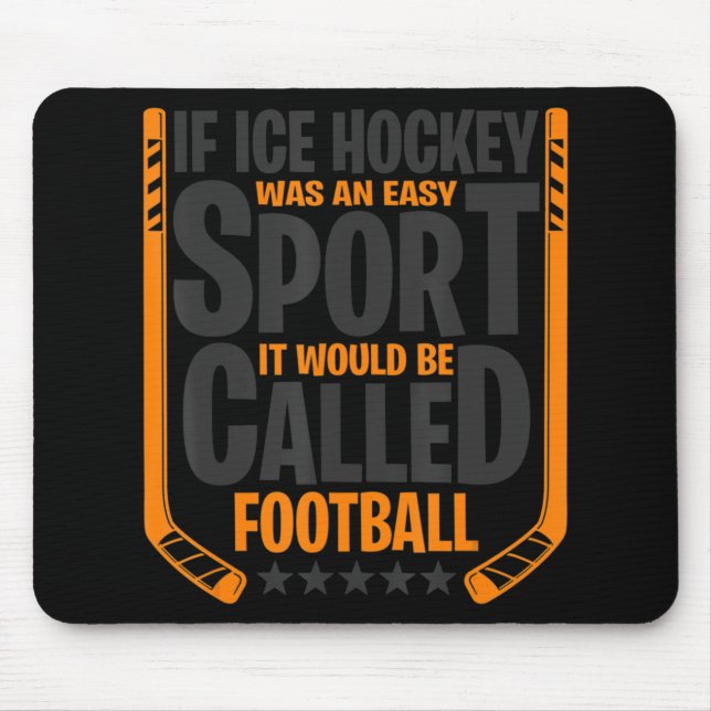 ice hockey coach ice hockey player ice hockey stic mouse pad (Front)