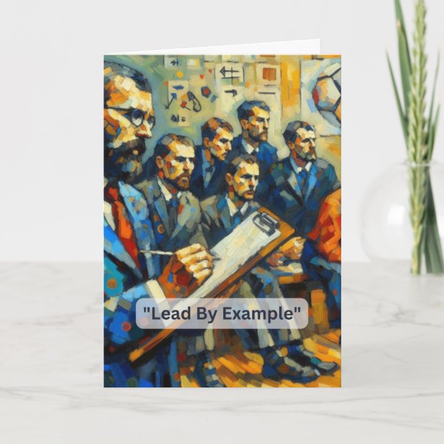 Ice Hockey Coach "Lead By Example" Card (Front)