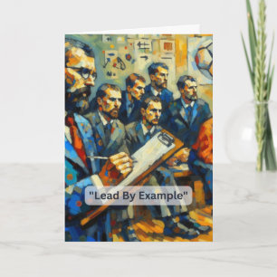 Ice Hockey Coach "Lead By Example" Card