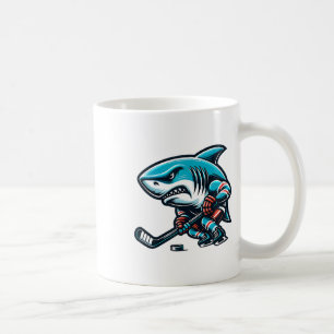 Ice Hockey Cool Shark Fierce Power Play Coffee Mug