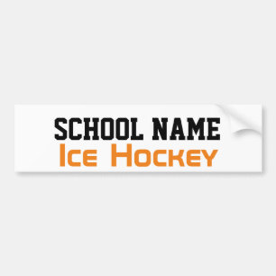 Ice Hockey - Create Your Own School Spirit Bumper Sticker