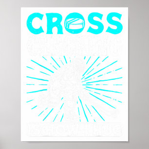 Ice Hockey Cross Checking Is How I Hug Player Team Poster