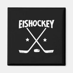 Ice Hockey - Crossed Rackets (1)  Magnet