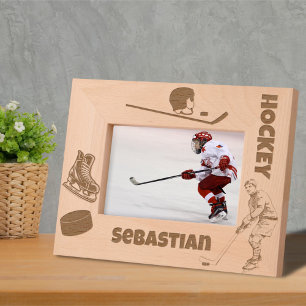 Ice Hockey Custom Name Etched Frames
