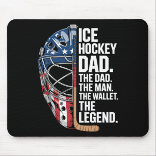 Ice Hockey Dad The Man The Wallet Mouse Pad