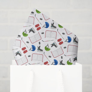 Ice Hockey Decoupage Paper, Winter Sport Tissue Paper