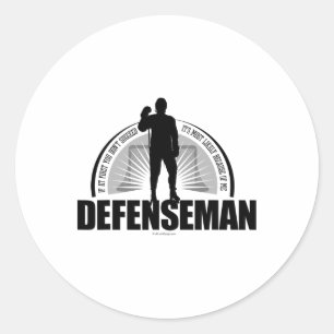 Ice Hockey Defenseman - Hockey Player Classic Round Sticker