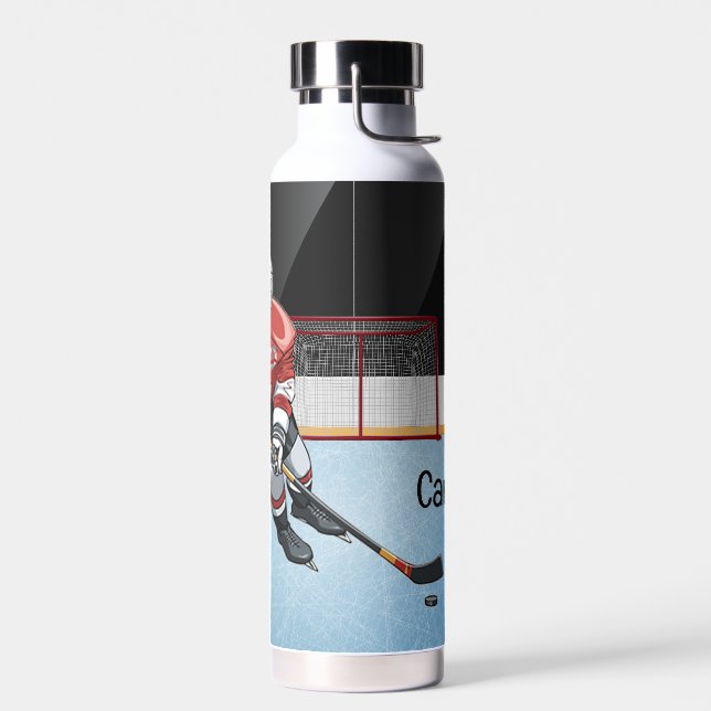 Ice Hockey Design Thor Copper Vacuum Insulated Water Bottle (Left)