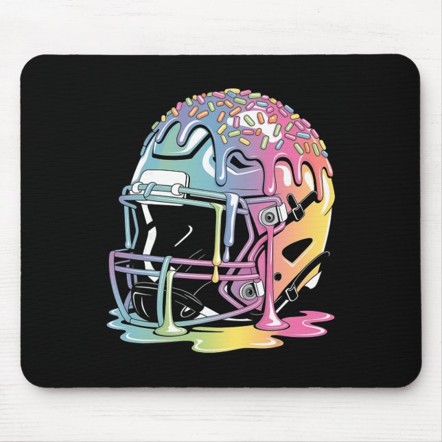 Ice Hockey Drip Boys Youth Goalie Hockey Ice Cream Mouse Pad (Front)