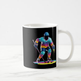 Ice Hockey Drip Ice Cream Tie Dye Hockey Player Ho Coffee Mug