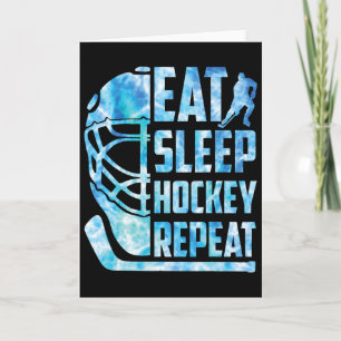 Ice Hockey Eat Sleep Hockey Repeat Funny Youth Boy Card