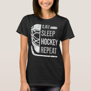 Ice Hockey  Eat Sleep Hockey Repeat  Hockey Player T-Shirt