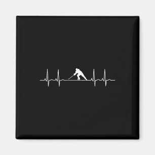 Ice Hockey Ecg Pulse Line Heartbeat Hockey Goal Pl Magnet