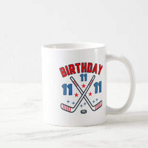 Ice Hockey Eleven Birthday Boy 11th Party Boys Age Coffee Mug