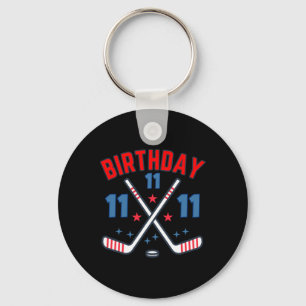 Ice Hockey Eleven Birthday Boy 11th Party Boys Age Key Ring