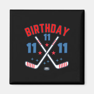 Ice Hockey Eleven Birthday Boy 11th Party Boys Age Magnet