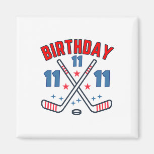 Ice Hockey Eleven Birthday Boy 11th Party Boys Age Magnet