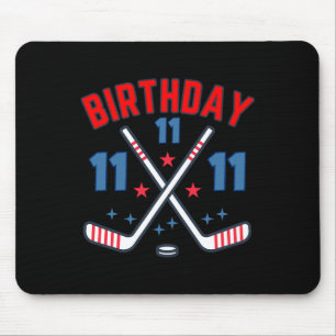 Ice Hockey Eleven Birthday Boy 11th Party Boys Age Mouse Pad