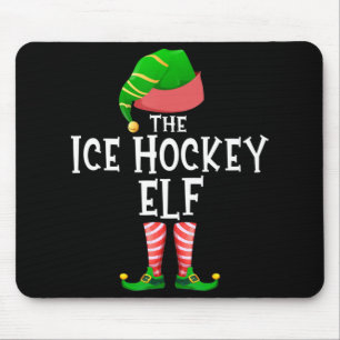 Ice Hockey Elf Matching Family Group Christmas Par Mouse Pad