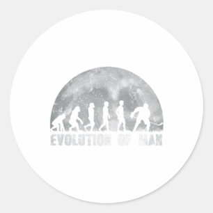 Ice Hockey Evolution For Ice Hockey Players Classic Round Sticker