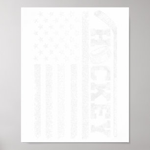 Ice Hockey Fan Players Patriotic Ice Hockey Americ Poster