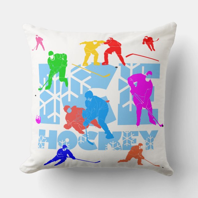 Ice Hockey funny elegant Cushion (Front)