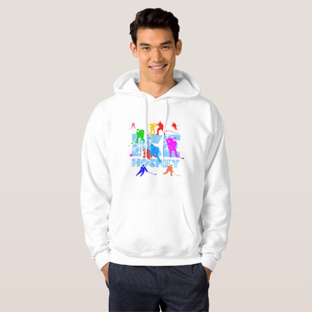 Ice Hockey funny elegant Hoodie (Front Full)