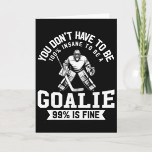 Ice Hockey Funny Hockey Goalie Goalkeeper Man Woma Card