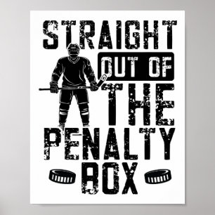 Ice Hockey Funny Penalty Box Poster