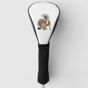 Ice Hockey Funny Thanksgiving Turkey fall session Golf Head Cover