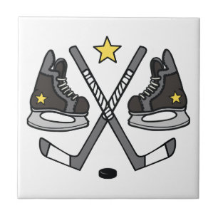 . Ice Hockey Gear Ceramic Tile