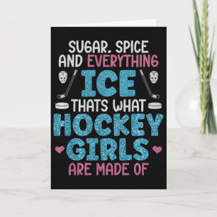 Ice Hockey Girls Field Hockey Women Saying Comfort Card
