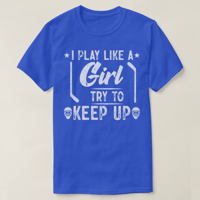 Ice Hockey Girls Hockey Player T-Shirt (Design Front)