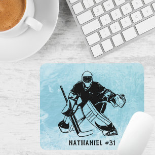 Ice Hockey Goal Keeper Mouse Pad