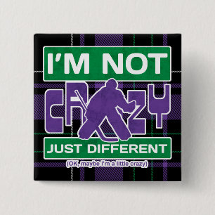 Ice Hockey Goalie 15 Cm Square Badge