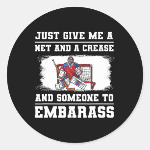 Ice Hockey Goalie (1) Classic Round Sticker
