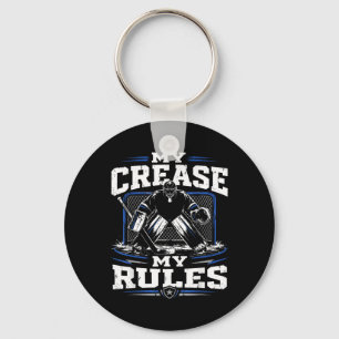 Ice Hockey Goalie Crease Hockey Goalkeeper Key Ring