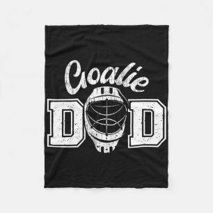 Ice Hockey Goalie Dad Proud Ice Hockey Goalkeeper Fleece Blanket